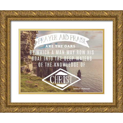 Prayer and Praise Oars Gold Ornate Wood Framed Art Print with Double Matting by Bonnett, Stede