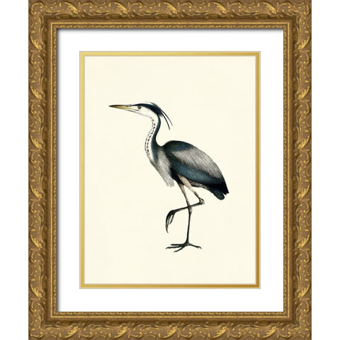 Bird I on Cream Gold Ornate Wood Framed Art Print with Double Matting by Piddix