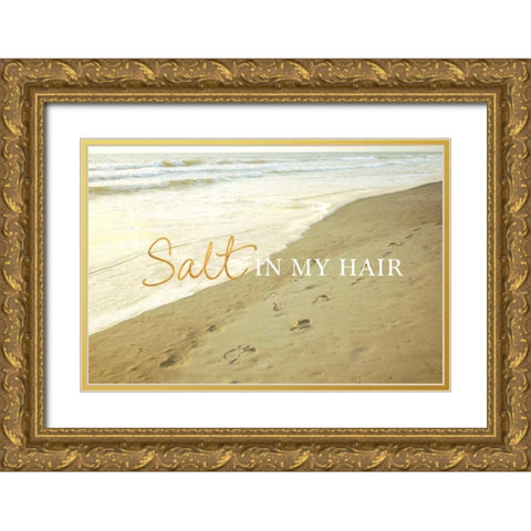 Salt in my Hair Gold Ornate Wood Framed Art Print with Double Matting by Peck, Gail