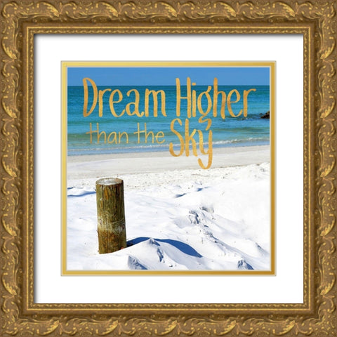 Dream High Gold Ornate Wood Framed Art Print with Double Matting by Peck, Gail