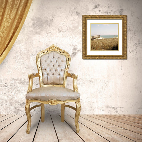 Soft Breeze Shores I Gold Ornate Wood Framed Art Print with Double Matting by Peck, Gail