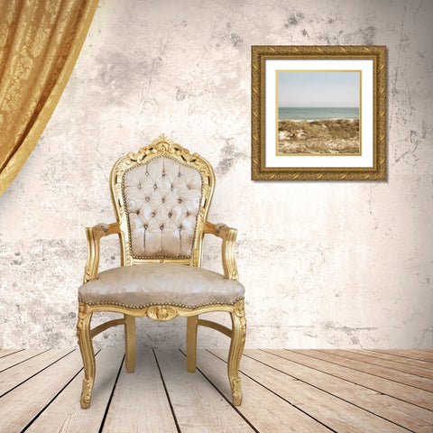 Soft Breeze Shores II Gold Ornate Wood Framed Art Print with Double Matting by Peck, Gail