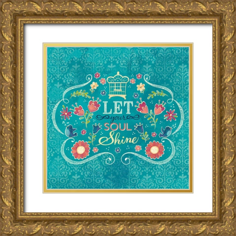 Enjoy the Little Things II Gold Ornate Wood Framed Art Print with Double Matting by Josefina