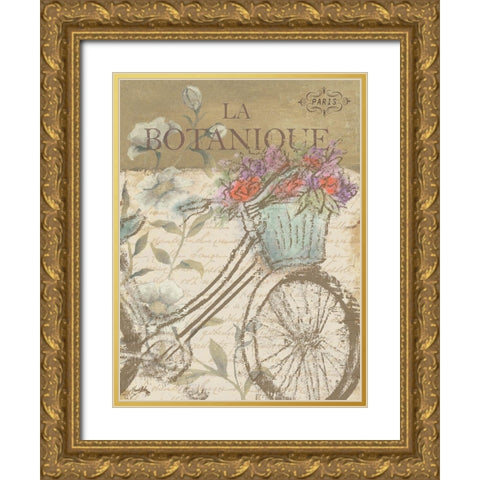 Paris Outing I Gold Ornate Wood Framed Art Print with Double Matting by Medley, Elizabeth