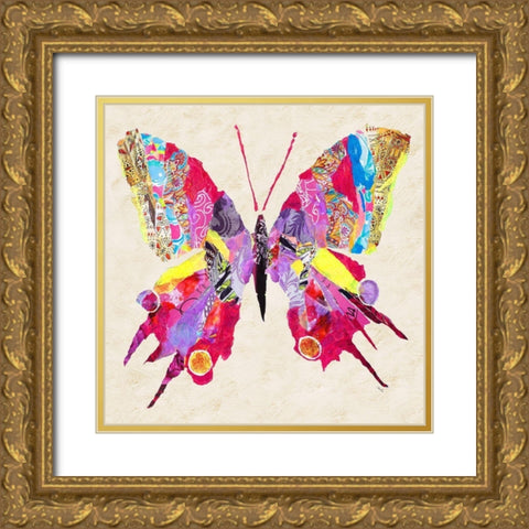Brilliant Butterfly II Gold Ornate Wood Framed Art Print with Double Matting by Ritter, Gina