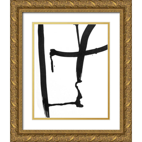 Drip in Silence II Gold Ornate Wood Framed Art Print with Double Matting by SD Graphics Studio