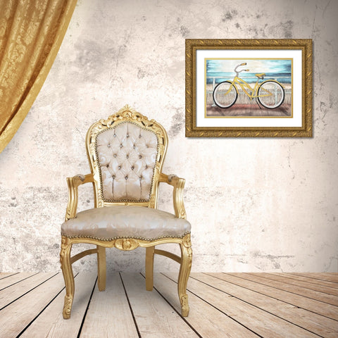 Coastal Bike Rides Gold Ornate Wood Framed Art Print with Double Matting by Medley, Elizabeth