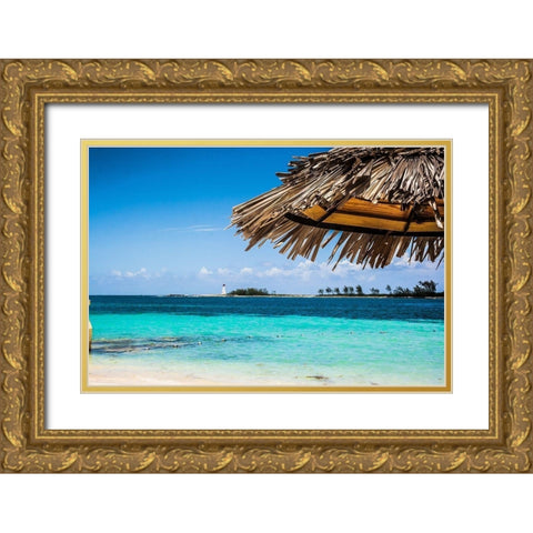 Under The Shade Gold Ornate Wood Framed Art Print with Double Matting by Navas, Emily