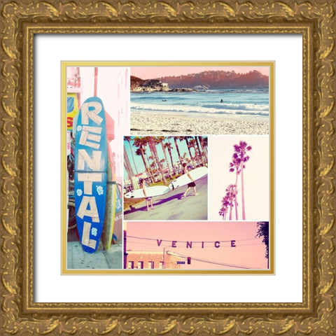 Venice Beach Kit Gold Ornate Wood Framed Art Print with Double Matting by Navas, Emily