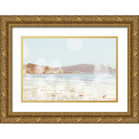 Sparkle Shore Gold Ornate Wood Framed Art Print with Double Matting by Navas, Emily