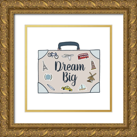 Dream Big Gold Ornate Wood Framed Art Print with Double Matting by Edwins, Hugo