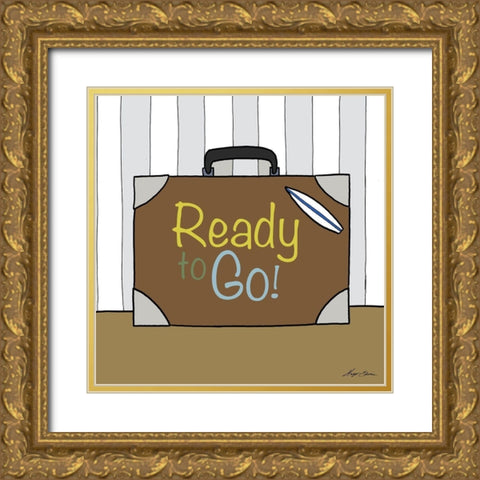 Ready To Go! Gold Ornate Wood Framed Art Print with Double Matting by Edwins, Hugo