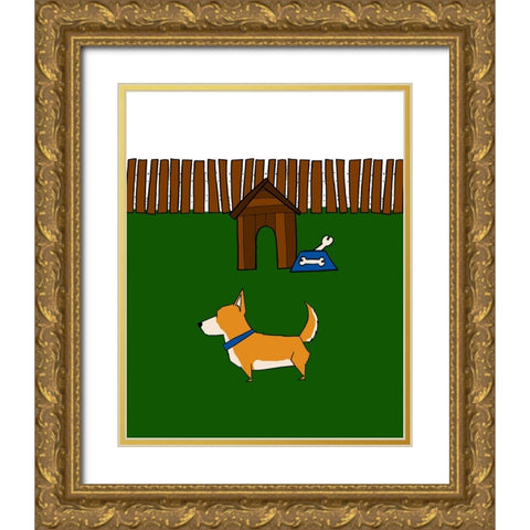 Another Doggy Dog Day I Gold Ornate Wood Framed Art Print with Double Matting by Edwins, Hugo