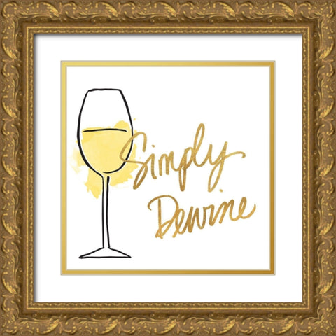 Simply Dewine Gold Ornate Wood Framed Art Print with Double Matting by SD Graphics Studio