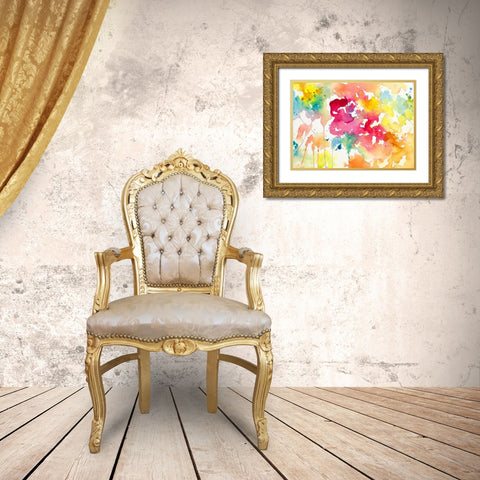 Spring has Sprung II Gold Ornate Wood Framed Art Print with Double Matting by Loreth, Lanie