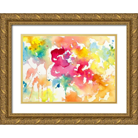 Spring has Sprung II Gold Ornate Wood Framed Art Print with Double Matting by Loreth, Lanie