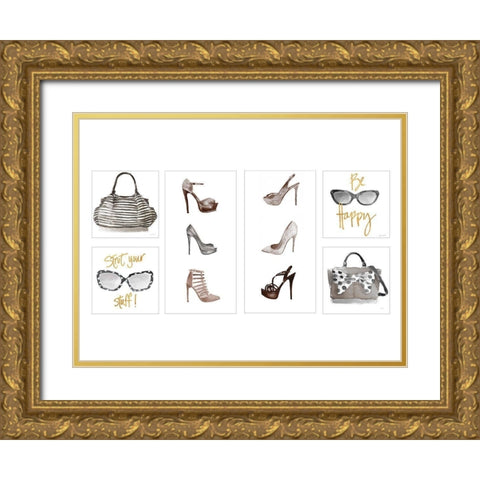 Decorative Fashion Gold Ornate Wood Framed Art Print with Double Matting by Loreth, Lanie