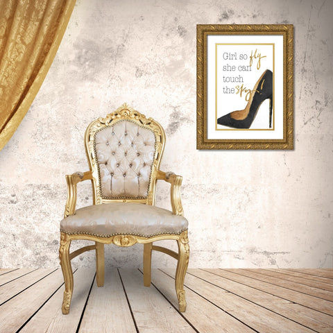 Girl So Fly Gold Ornate Wood Framed Art Print with Double Matting by Loreth, Lanie