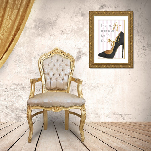 Girl So Fly Gold Ornate Wood Framed Art Print with Double Matting by Loreth, Lanie