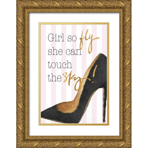 Girl So Fly Gold Ornate Wood Framed Art Print with Double Matting by Loreth, Lanie