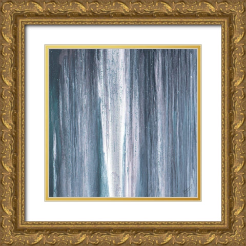 City in the Night Square I Gold Ornate Wood Framed Art Print with Double Matting by Gonzalez, Roberto