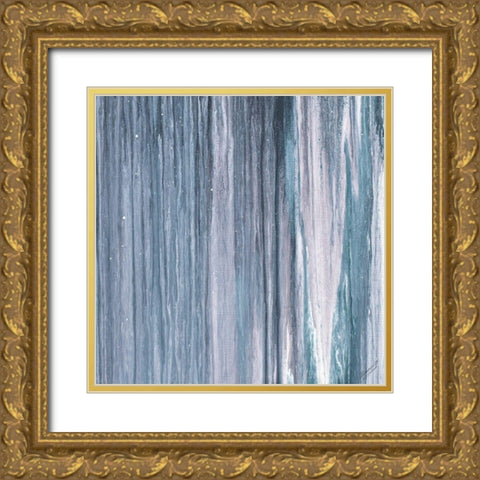 City in the Night Square II Gold Ornate Wood Framed Art Print with Double Matting by Gonzalez, Roberto