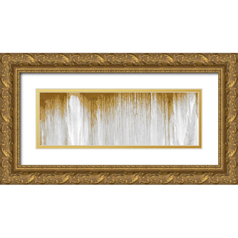 Golden Moss Panel Gold Ornate Wood Framed Art Print with Double Matting by Gonzalez, Roberto