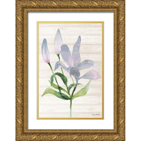 Lavender Paradise Lily Gold Ornate Wood Framed Art Print with Double Matting by Loreth, Lanie