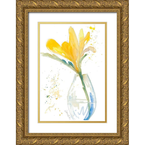 Flowers in Clear Vase I Gold Ornate Wood Framed Art Print with Double Matting by Loreth, Lanie