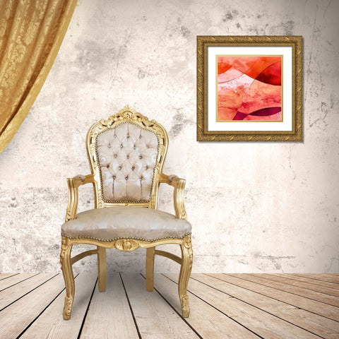 Rose Fantasy II Gold Ornate Wood Framed Art Print with Double Matting by Loreth, Lanie