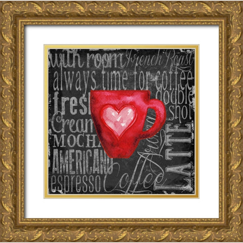 Coffee of the Day V Gold Ornate Wood Framed Art Print with Double Matting by Medley, Elizabeth