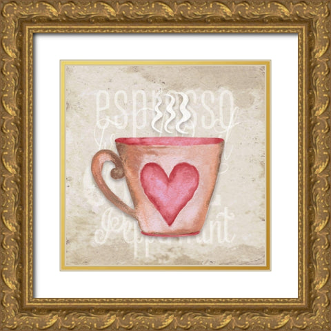 Daily Coffee III Gold Ornate Wood Framed Art Print with Double Matting by Medley, Elizabeth