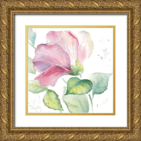 Fragrant Hibiscus I Gold Ornate Wood Framed Art Print with Double Matting by Loreth, Lanie