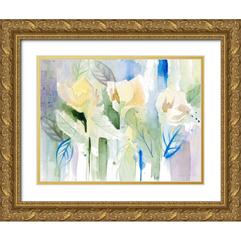 Into the Floral Foothills Gold Ornate Wood Framed Art Print with Double Matting by Loreth, Lanie