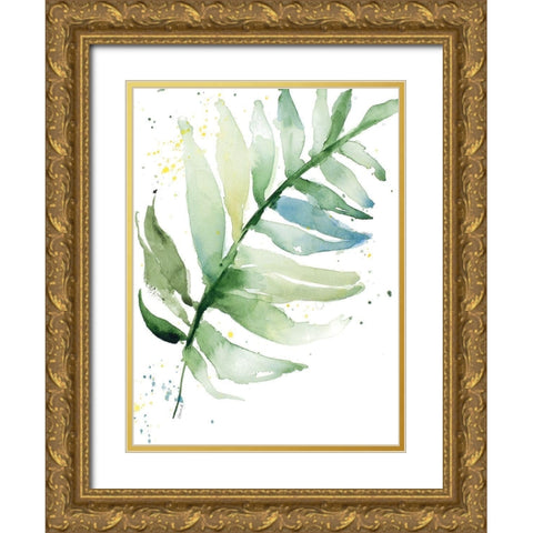 Swaying Palm Fronds II Gold Ornate Wood Framed Art Print with Double Matting by Loreth, Lanie