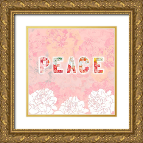 Inspire I Gold Ornate Wood Framed Art Print with Double Matting by James, Nola