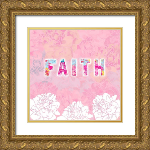 Inspire II Gold Ornate Wood Framed Art Print with Double Matting by James, Nola