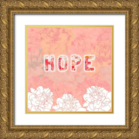 Inspire III Gold Ornate Wood Framed Art Print with Double Matting by James, Nola