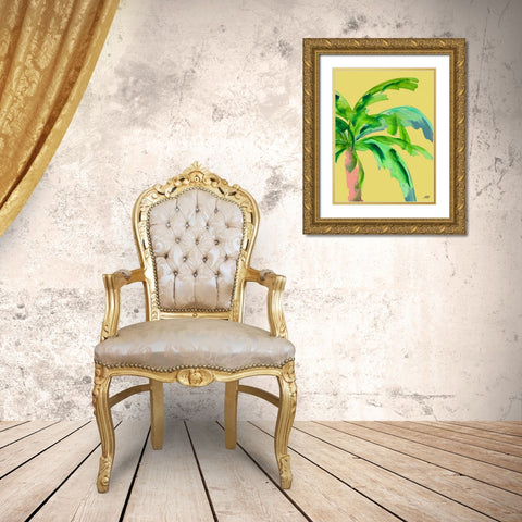 Palm on Sunlight II Gold Ornate Wood Framed Art Print with Double Matting by DeRice, Julie