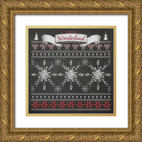 Holiday Sweater I Gold Ornate Wood Framed Art Print with Double Matting by Metz, Andi