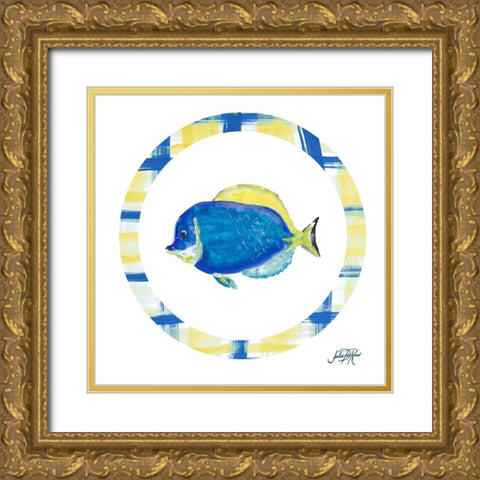 Fish Bowl I Gold Ornate Wood Framed Art Print with Double Matting by DeRice, Julie