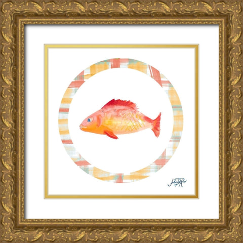 Fish Bowl II Gold Ornate Wood Framed Art Print with Double Matting by DeRice, Julie