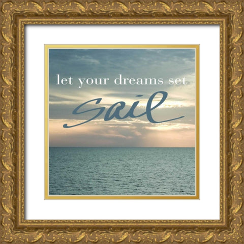 Dreams Ocean I Gold Ornate Wood Framed Art Print with Double Matting by Acosta