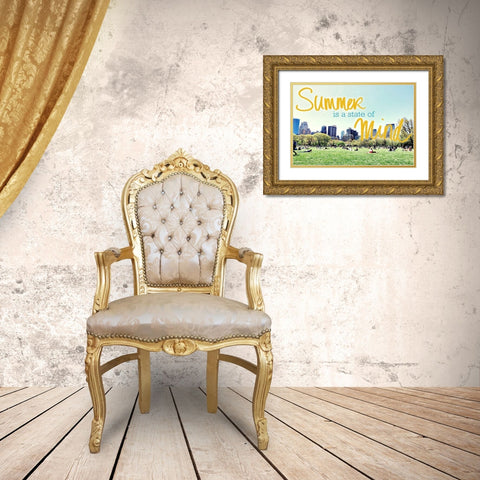 Summer Is A State Of Mind Gold Ornate Wood Framed Art Print with Double Matting by Acosta
