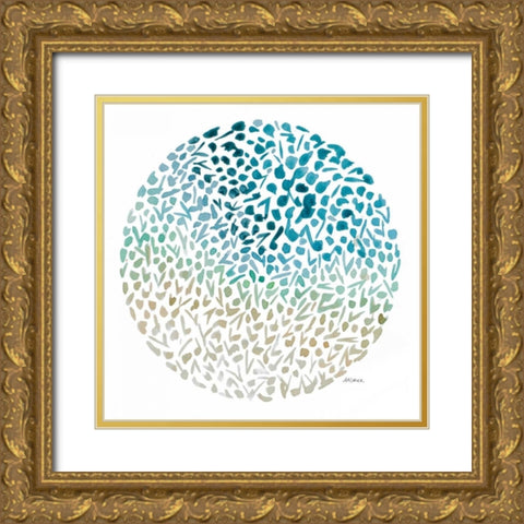 Circle Garden I Gold Ornate Wood Framed Art Print with Double Matting by Coolick, Ann Marie