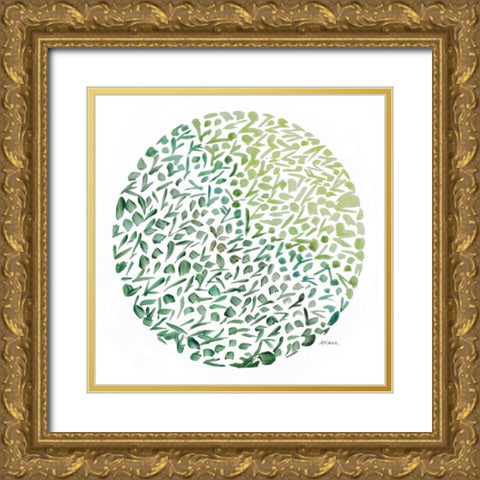Circle Garden II Gold Ornate Wood Framed Art Print with Double Matting by Coolick, Ann Marie