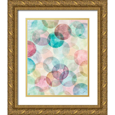 Merging Shapes II Gold Ornate Wood Framed Art Print with Double Matting by Coolick, Ann Marie
