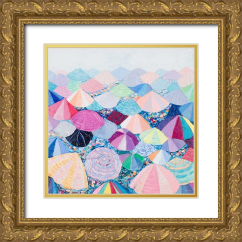 Umbrella Nation Gold Ornate Wood Framed Art Print with Double Matting by Coolick, Ann Marie