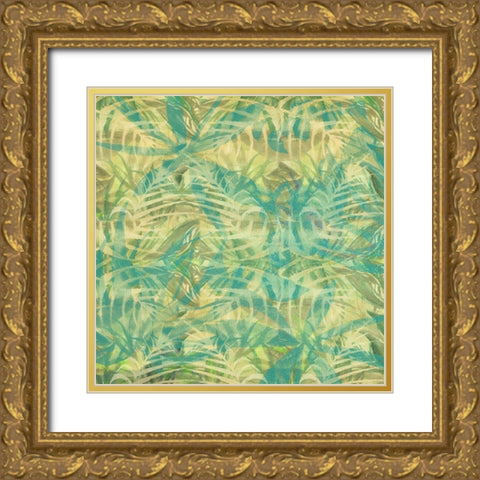 Into the Rain Forest Gold Ornate Wood Framed Art Print with Double Matting by Medley, Elizabeth