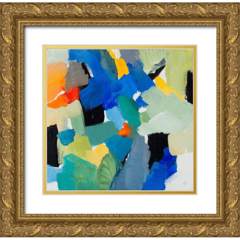 Lets Mingle a Little III Gold Ornate Wood Framed Art Print with Double Matting by Loreth, Lanie